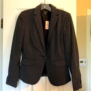 New Ann Taylor black with white polka dots blazer size 2P